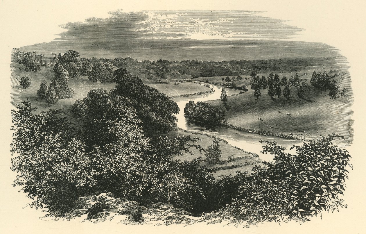 The Wye, fra Goodrich Castle, c1890. av Unbekannt