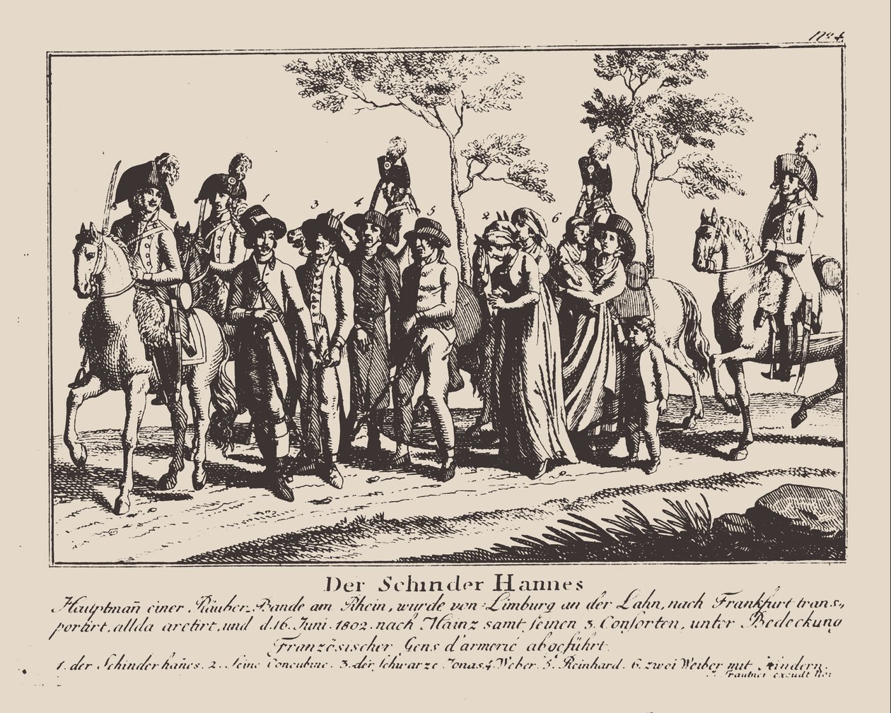 Arrestasjonen av Schinderhannes, 1802. av Unbekannt
