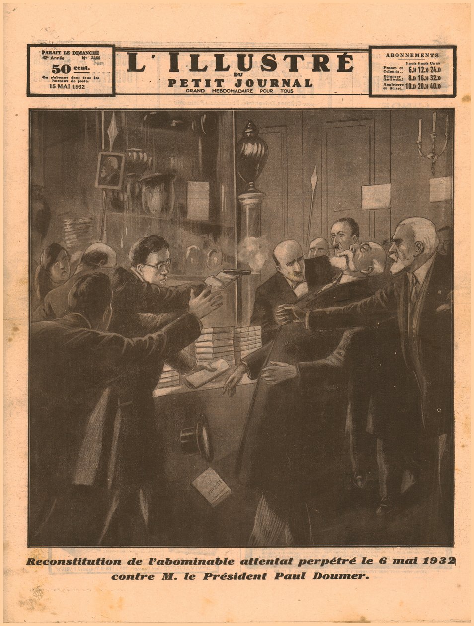 Attentatet på president Paul Doumer, 1932. av Unbekannt