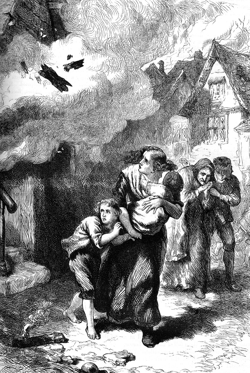 Brenningen av Norfolk, Virginia, 1776 c1880 av Unbekannt