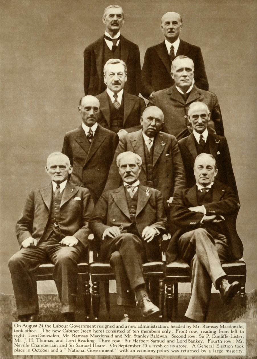 Kabinettet til Ramsay MacDonald, 1931, 1935. av Unbekannt