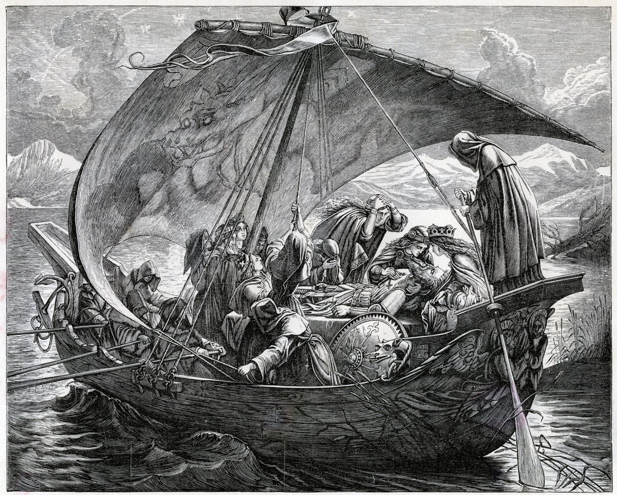 Kong Arthurs død, 1800-tallet av Unbekannt