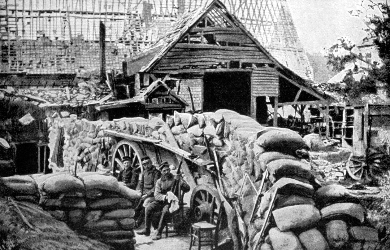Forsvaret til Carency, Frankrike, 1915 av Unbekannt
