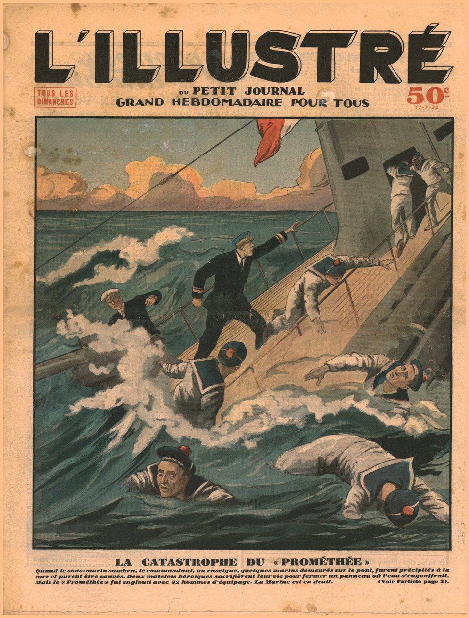 Katastrofen ved Prométhée, 1932. av Unbekannt
