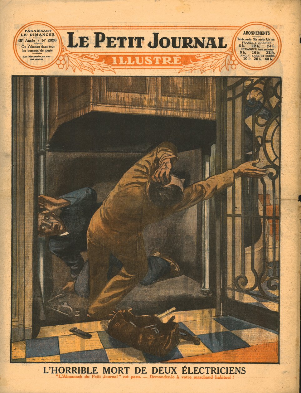 Den forferdelige døden til to elektrikere, 1929. av Unbekannt