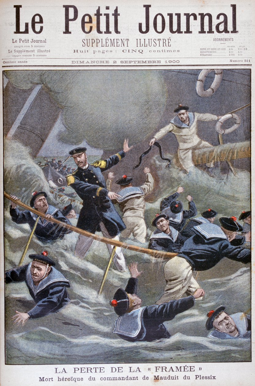 Tapet av den franske ødeleggeren Framee, 1900 av Unbekannt