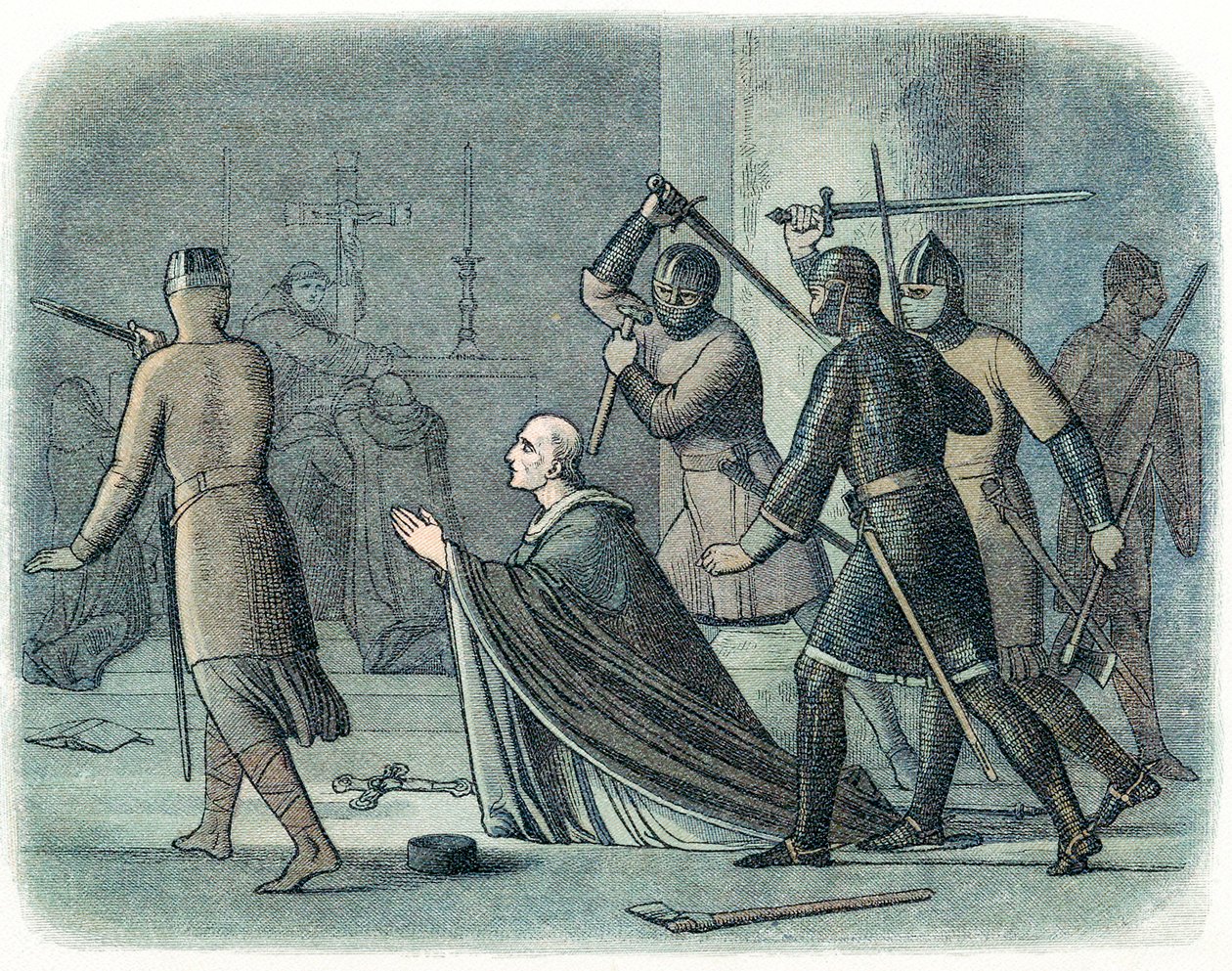 Drapet på Thomas a Becket, 1170 1864 av Unbekannt