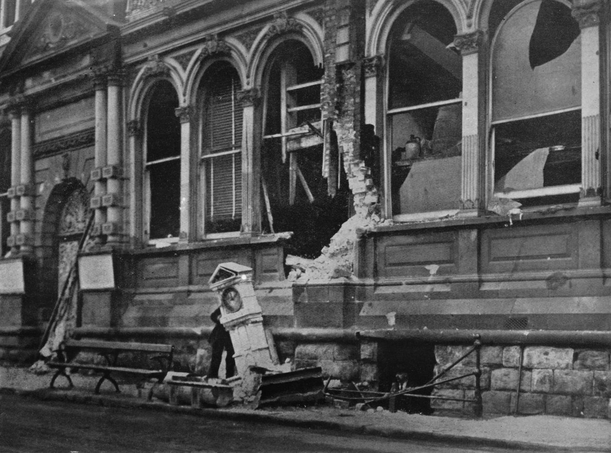 Sjøangrepet på østkysten, 1914. av Unbekannt