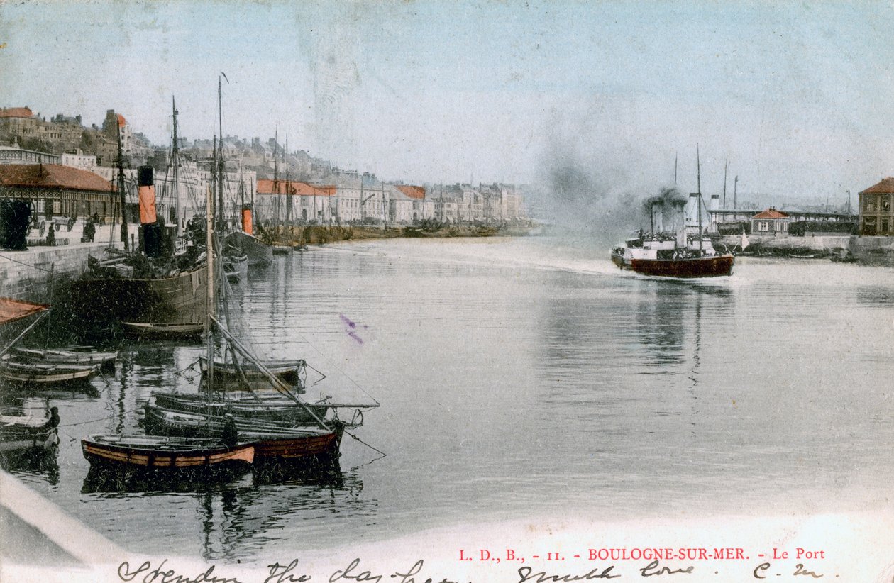 Havnen i Boulogne, Frankrike, 1904 av Unbekannt