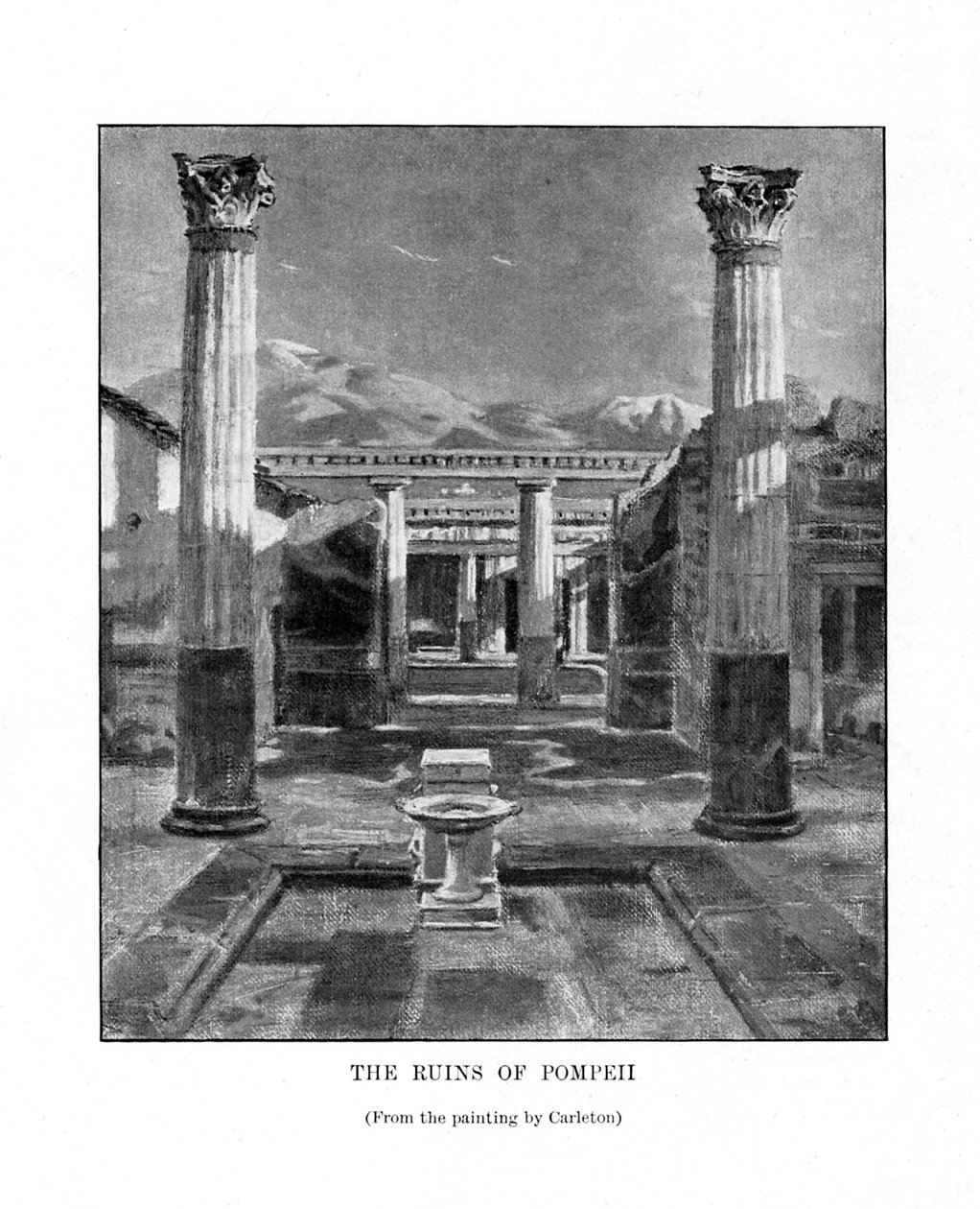 Ruinene av Pompeii, Italia, 1800-tallet av Unbekannt