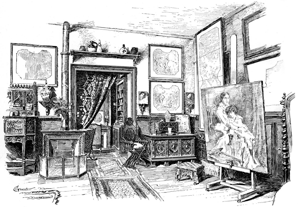 Det mindre studioet til Paul-Jacques-Aime Baudry, c1880-1882 av Unbekannt