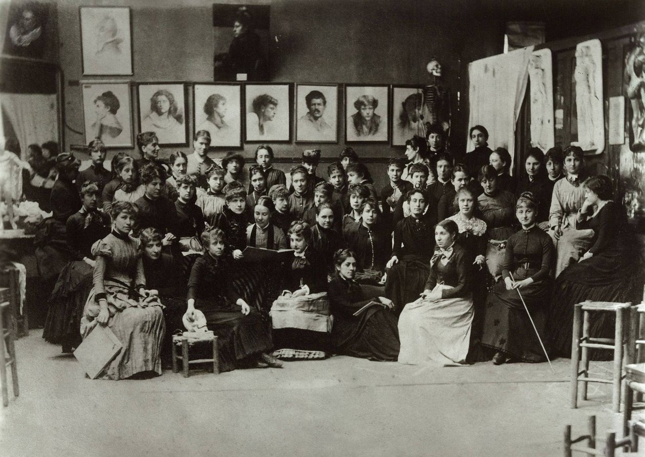 Kvinnene ved Académie Julian, 1880-1890. av Unbekannt