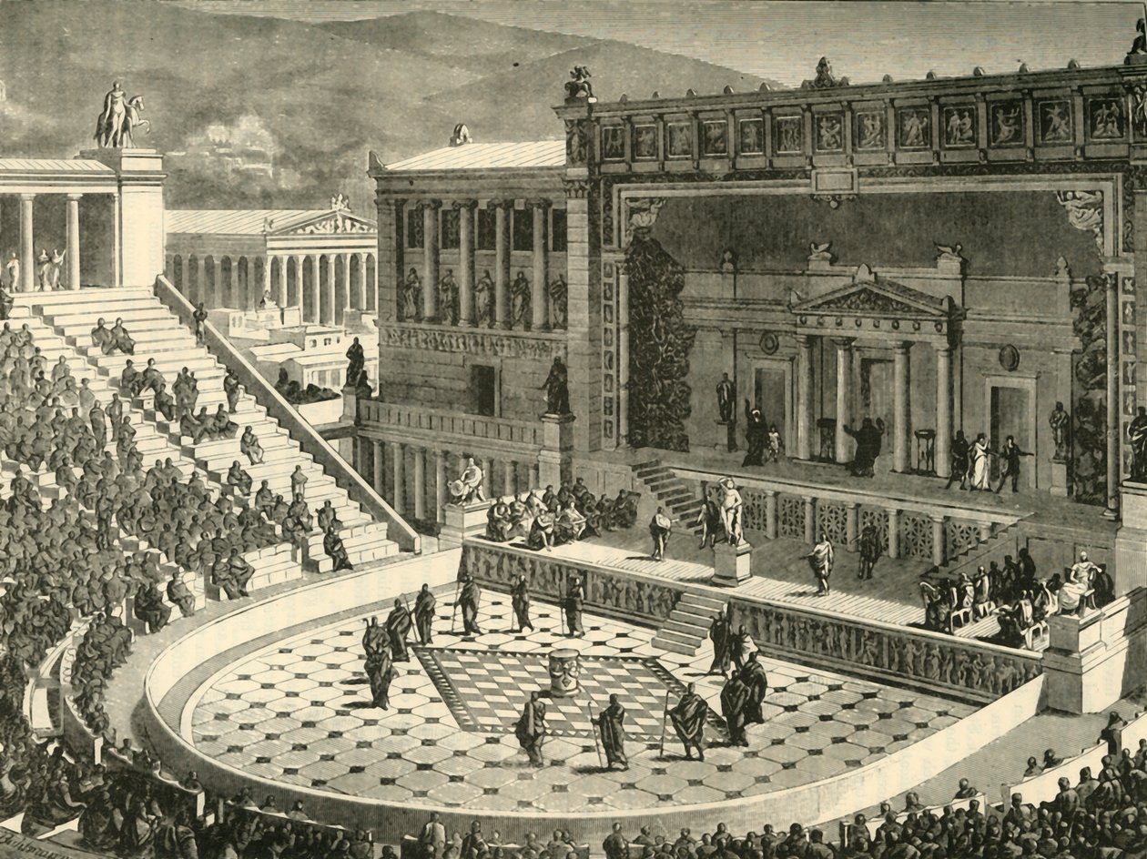 Dionysos teater i Athen, 1890. av Unbekannt