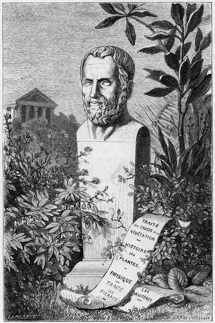 Theophrastus , eldgammel gresk filosof og vitenskapsmann, 1866 av Unbekannt