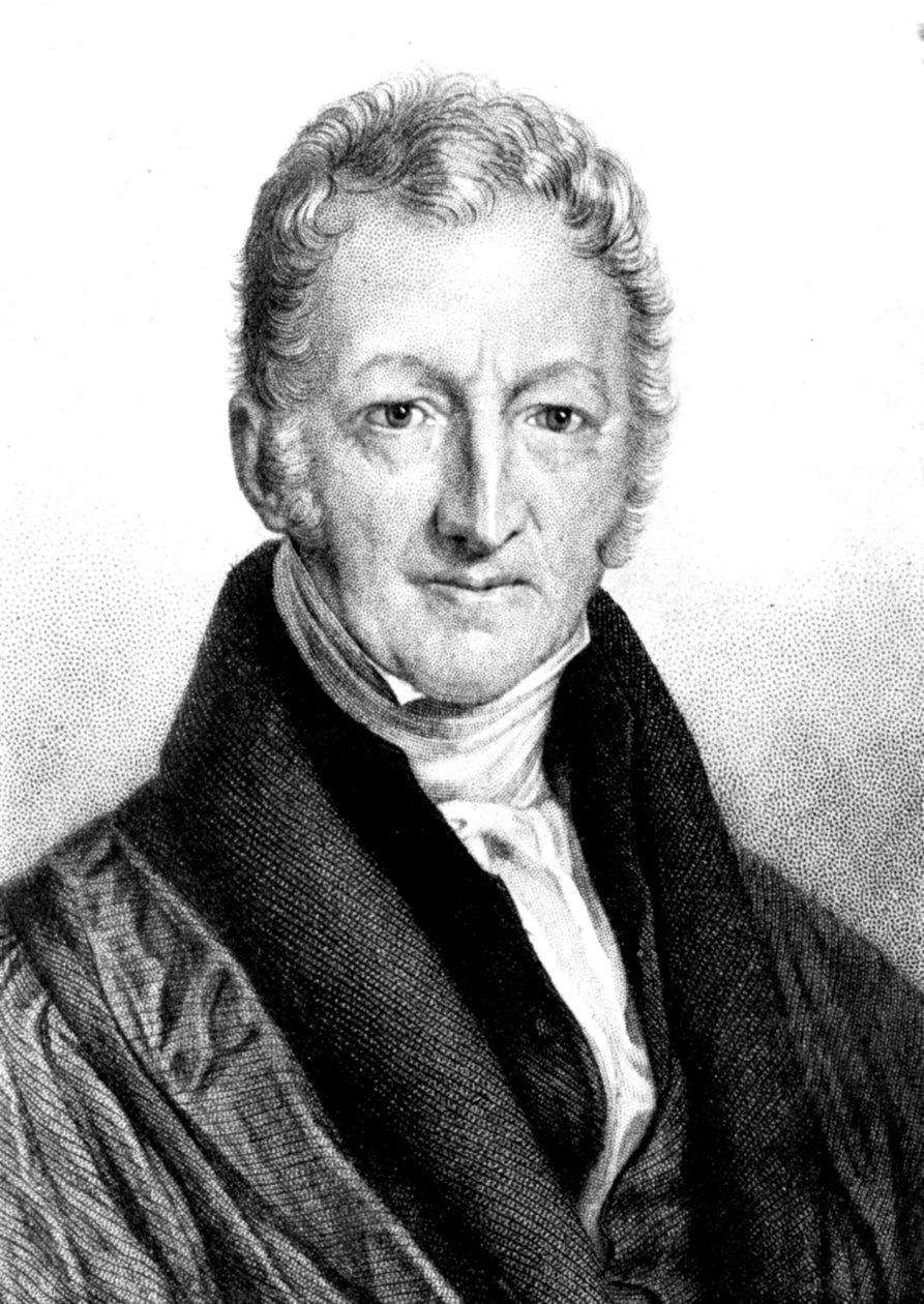 Thomas Robert Malthus, engelsk økonom og prest av Unbekannt