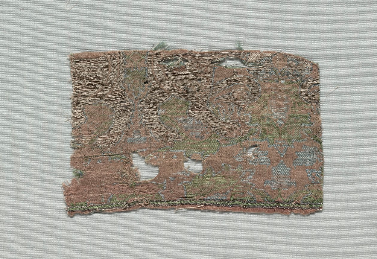 Tre fragmenter av italiensk gotisk silke, 1350-1399. av Unbekannt