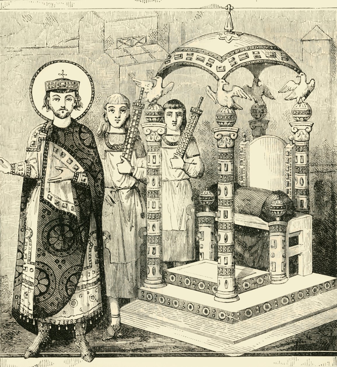 De bysantinske keiseres trone, 1890. av Unbekannt
