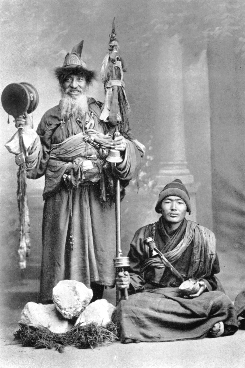 Tibetanske bønnere, c1910 av Unbekannt