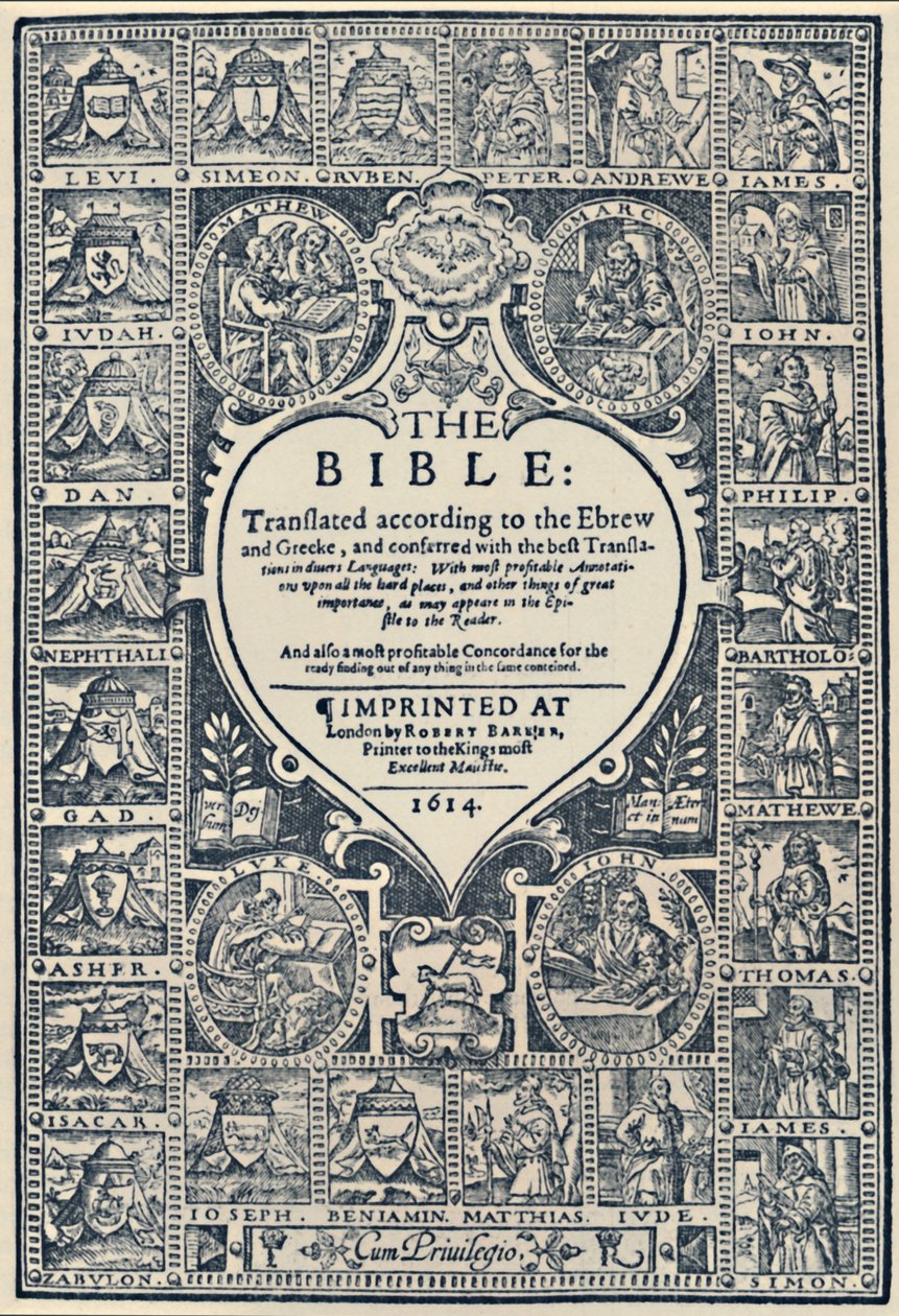 Tittelsiden til Genève-bibelen, 1614, 1947 av Unbekannt