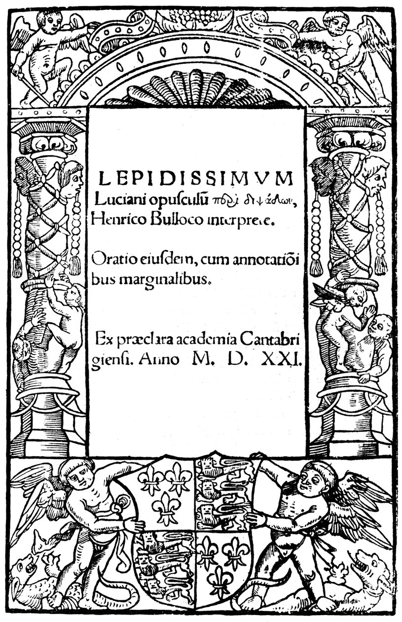 Tittelside til Lucian, 1521, 1893 av Unbekannt