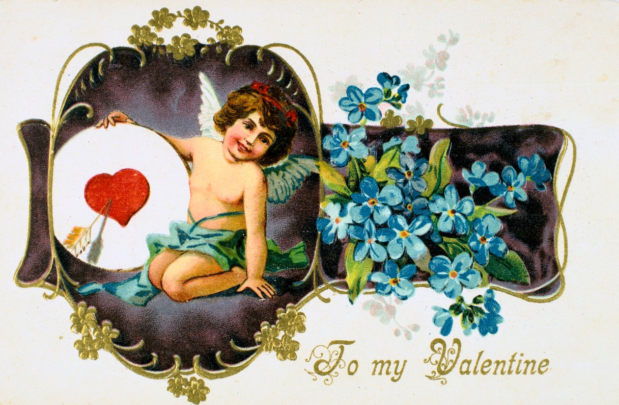 To My Valentine, American Valentine-kort, 1907 av Unbekannt