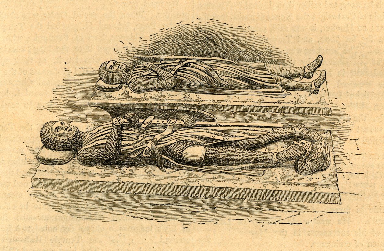 Gravene til tempelridderne, 1870, 1897. av Unbekannt