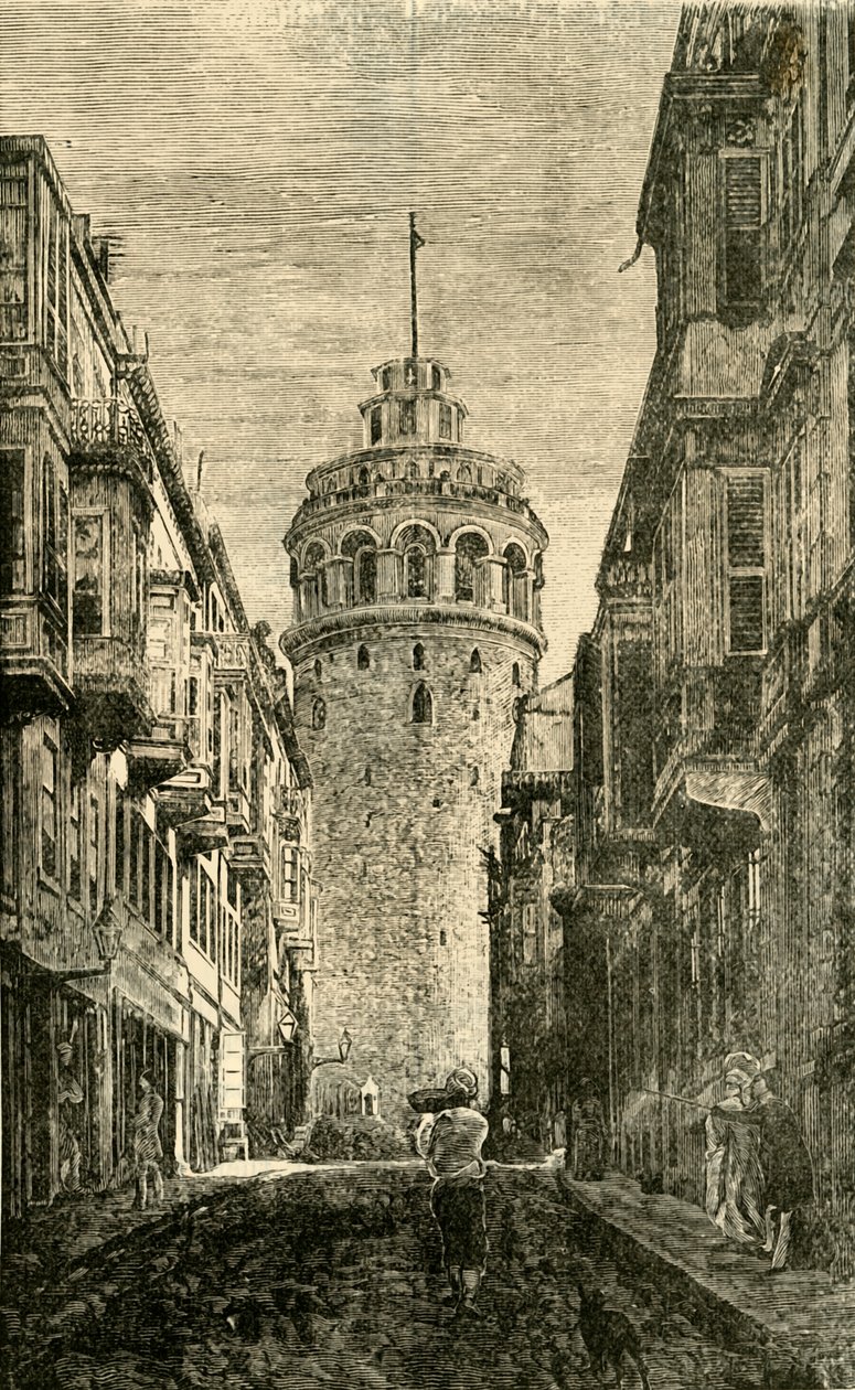Galata-tårnet, Konstantinopel, 1890. av Unbekannt