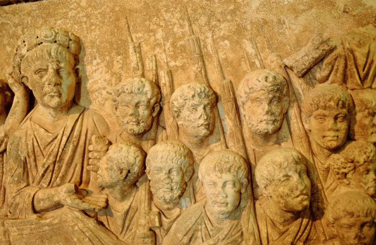 Trajan-relieff, romersk, 1.-2. århundre e.Kr av Unbekannt