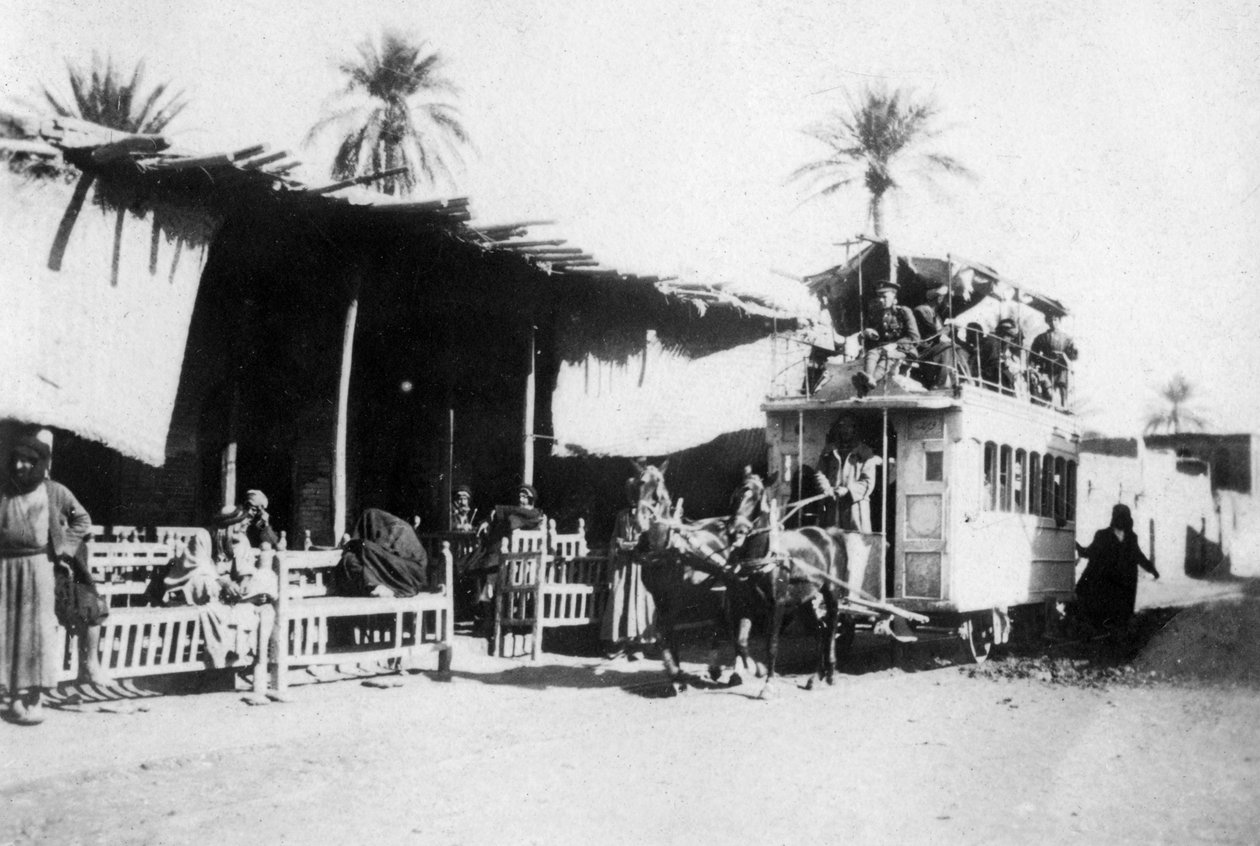 Trikkebil, Kazimain road, Bagdad, Irak, 1917-1919 av Unbekannt