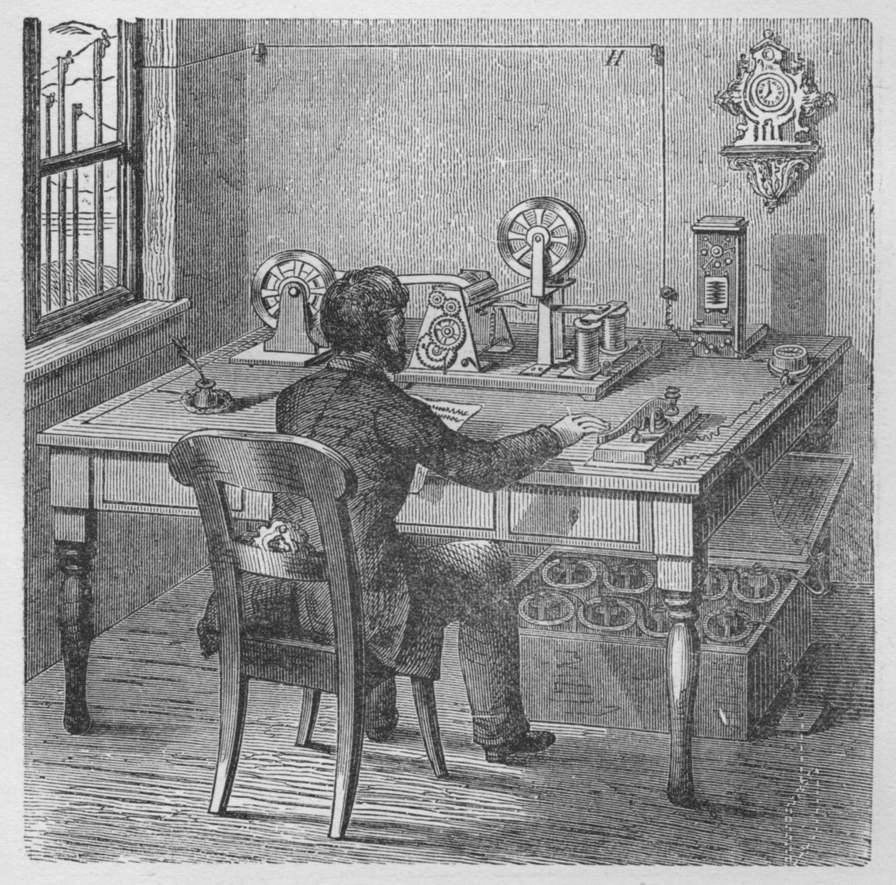 Sender en melding, 1894 av Unbekannt