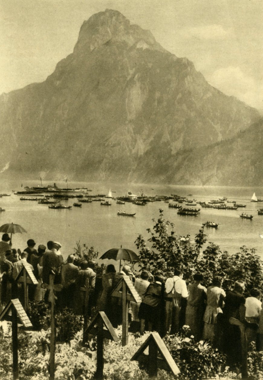 Traunstein og Traunsee, Øvre Østerrike, c1935. av Unbekannt