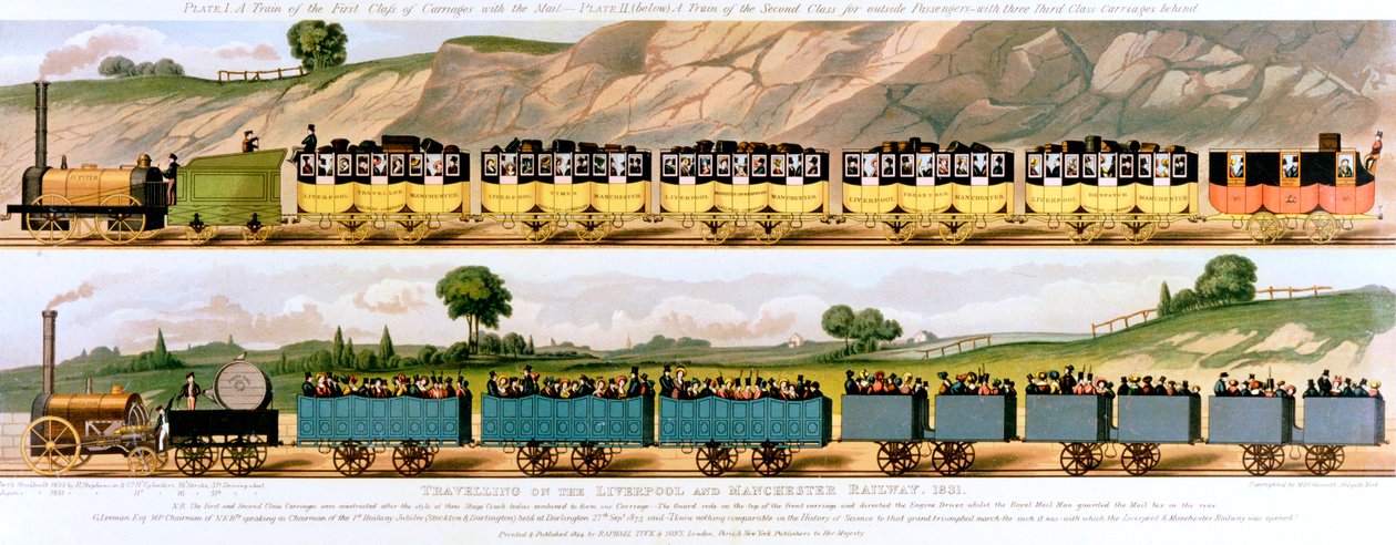 Reiser på Liverpool og Manchester Railway, 1831 av Unbekannt