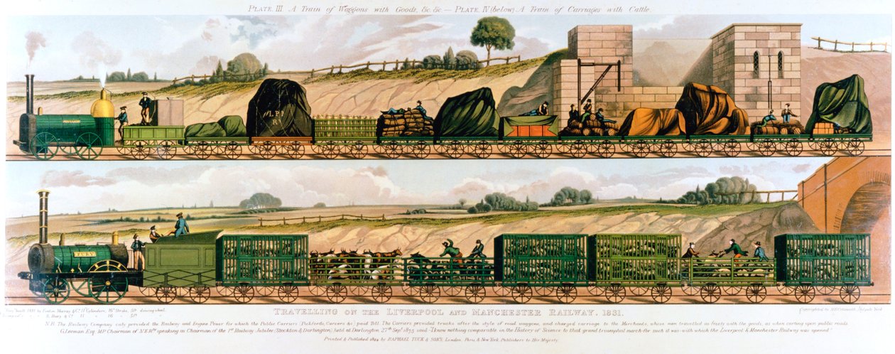 Reiser på Liverpool og Manchester Railway, 1831 av Unbekannt