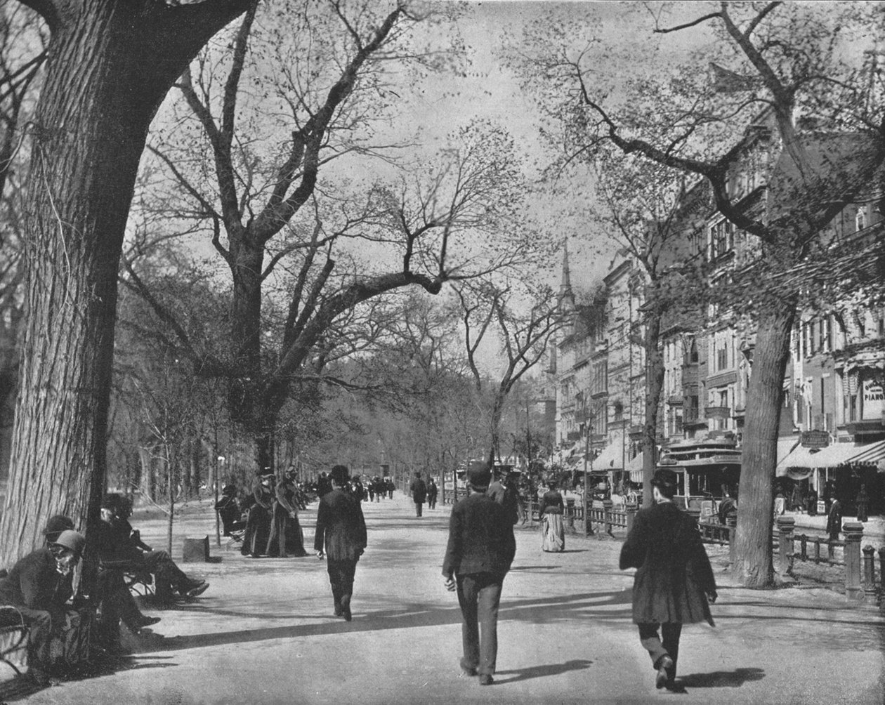 Tremont Street and The Common, Boston, USA, c1900. av Unbekannt