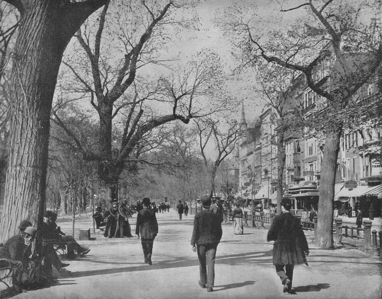 Tremont Street and The Common, Boston, c1897. av Unbekannt