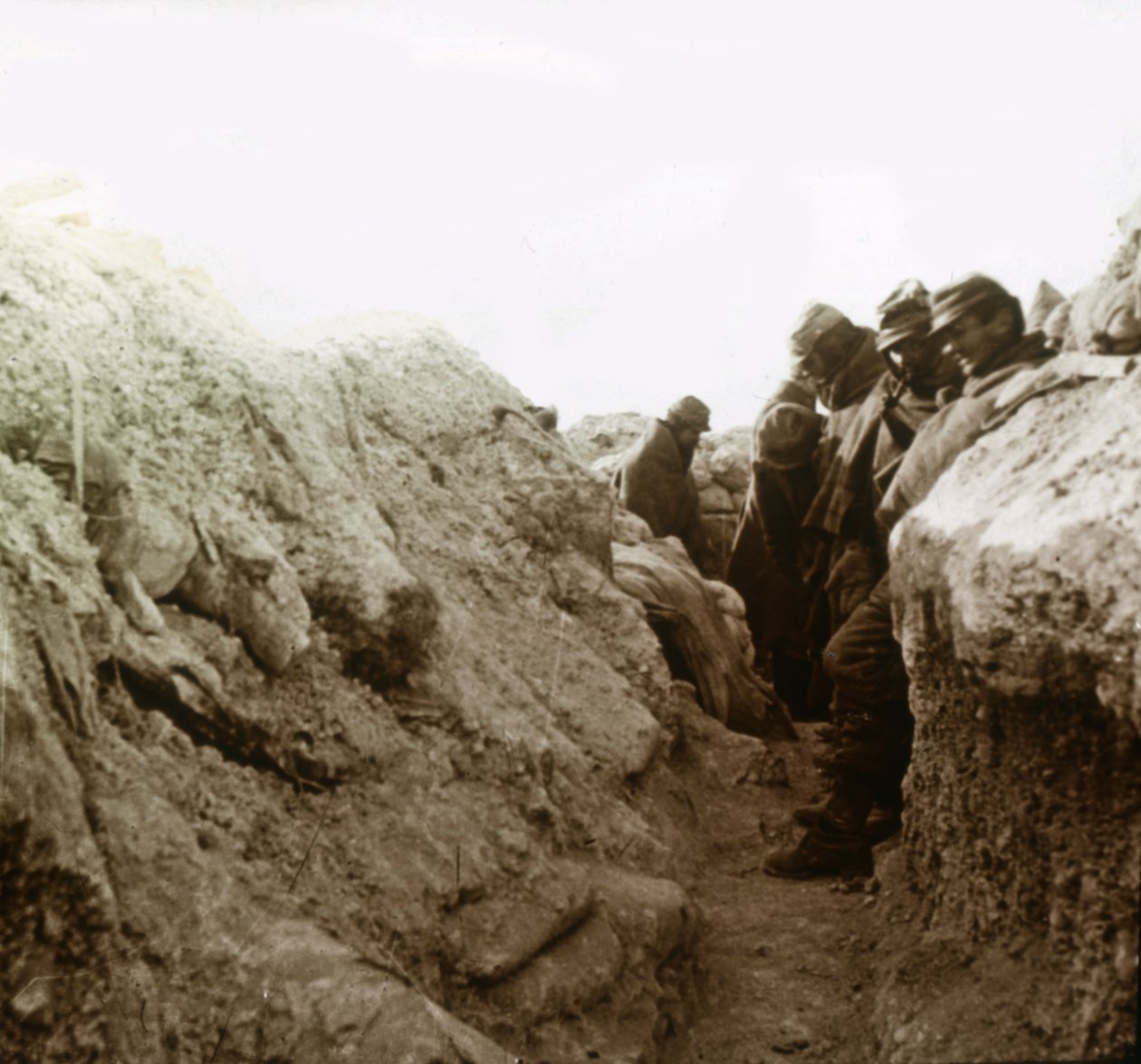 Trenches, Champagne, Nord-Frankrike, c1914-c1918 av Unbekannt