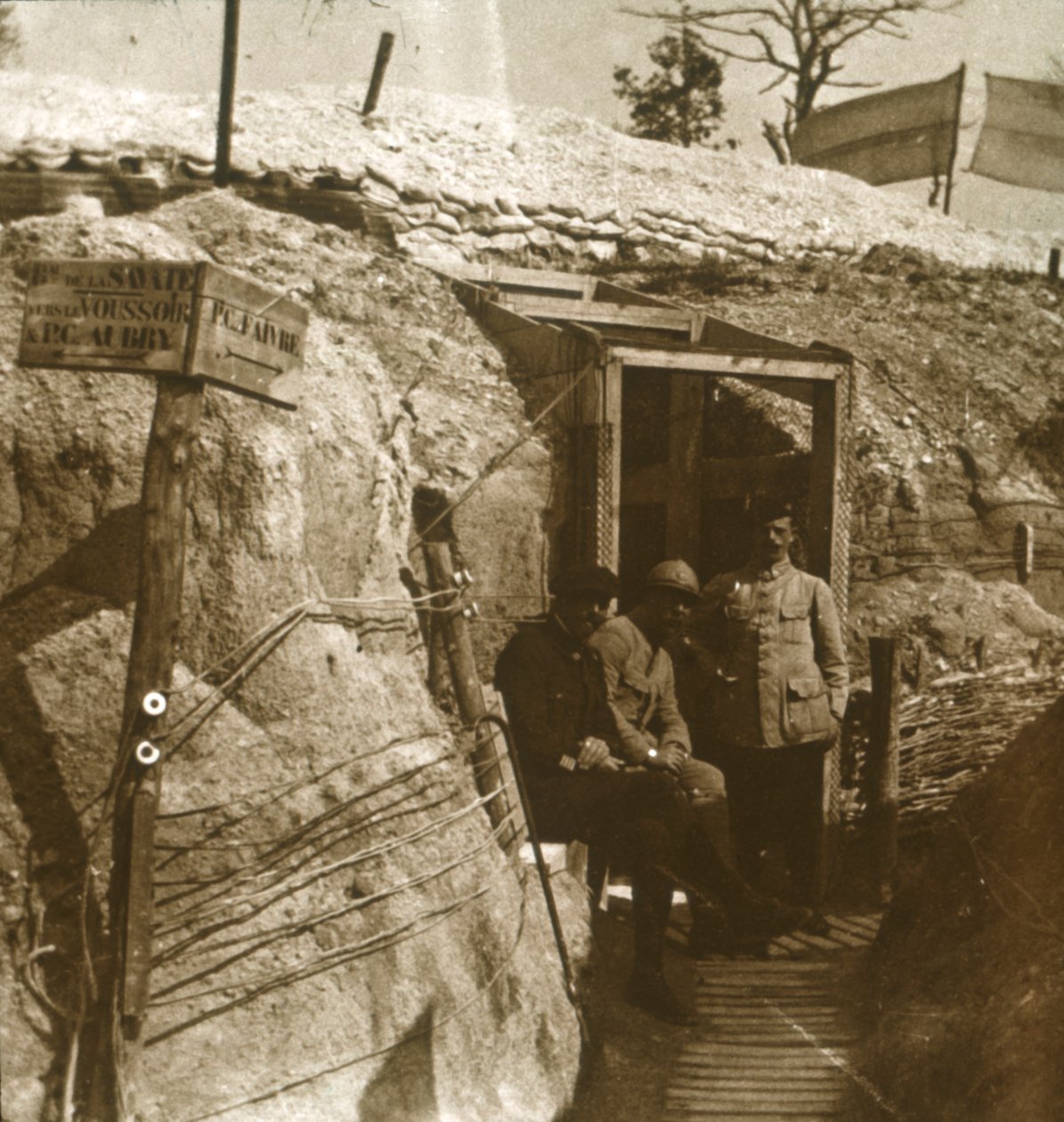 Trenches, Champagne, Nord-Frankrike, c1914-c1918 av Unbekannt
