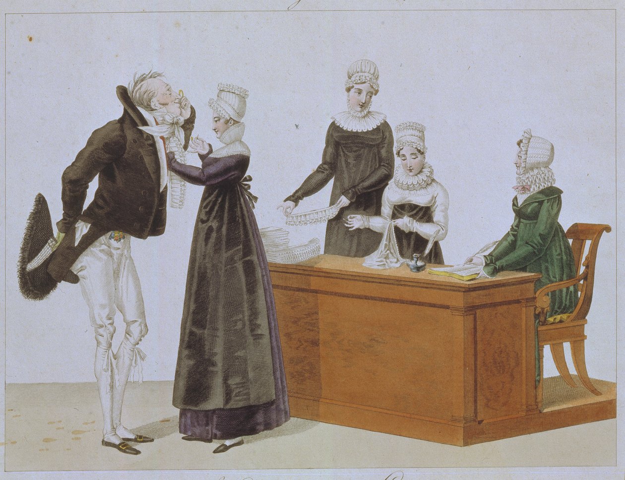 Prøver på Jabot, ca. 1815 av Unbekannt