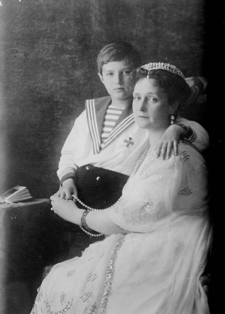 Tsarevich Alexei av Russland og Tsarina Alexandra, c1910. av Unbekannt