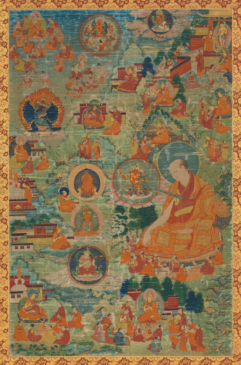 Tsong-kha-pa og scener fra livet hans, 1700-tallet. av Unbekannt