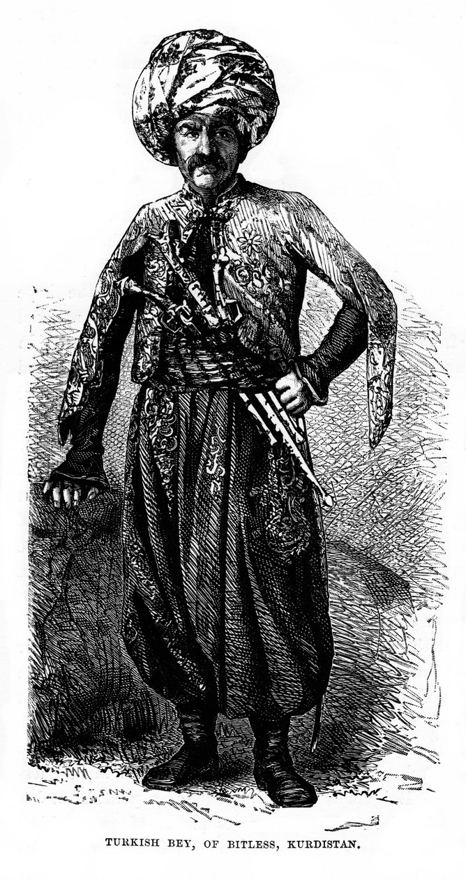 Tyrkisk Bey, fra Bitless, Kurdistan, 1800-tallet av Unbekannt