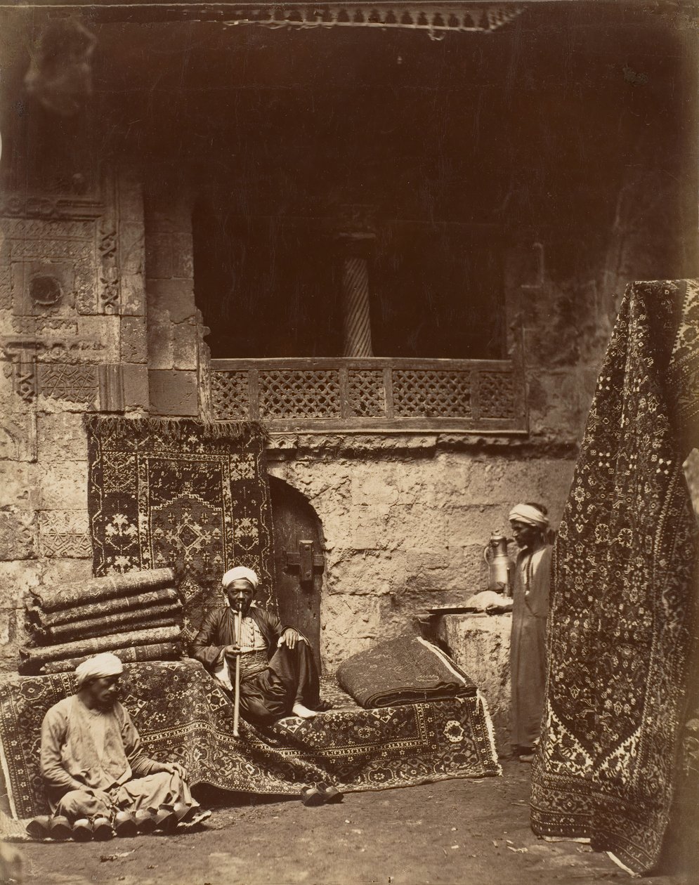 Tyrkisk teppebasar, Kairo, ca. 1880. av Unbekannt