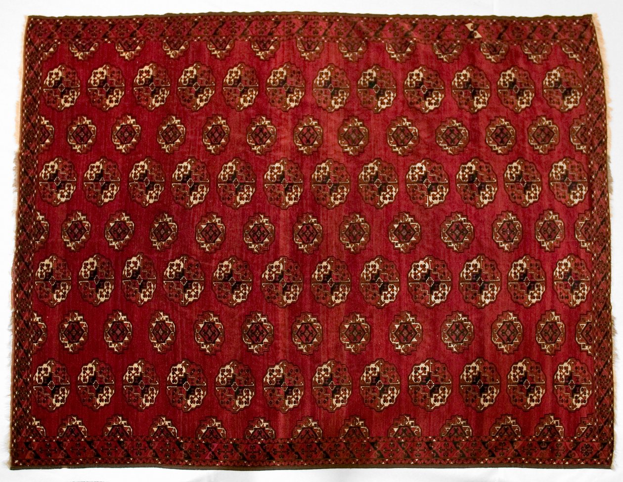 Turkmensk hovedteppe, 1870-tallet. av Unbekannt