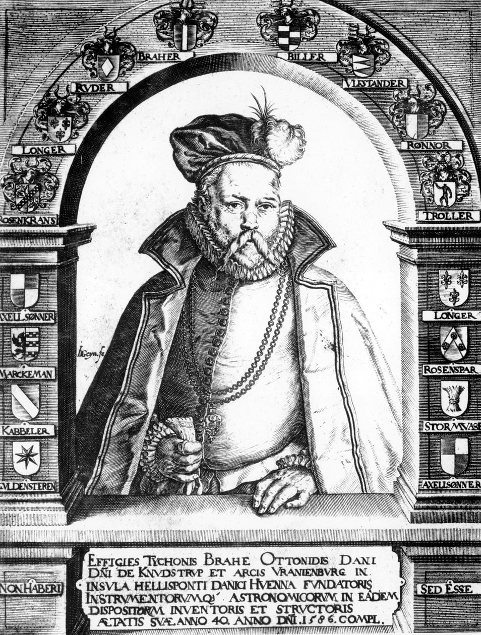 Tichi Brahe, dansk astronom, C17 av Unbekannt