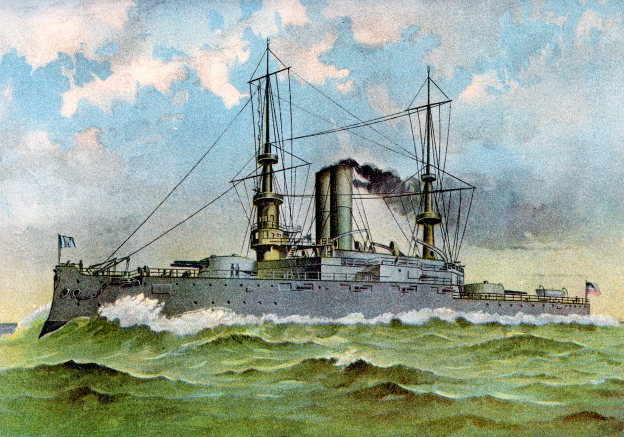USS Alabama, amerikansk slagskip, 1898 av Unbekannt