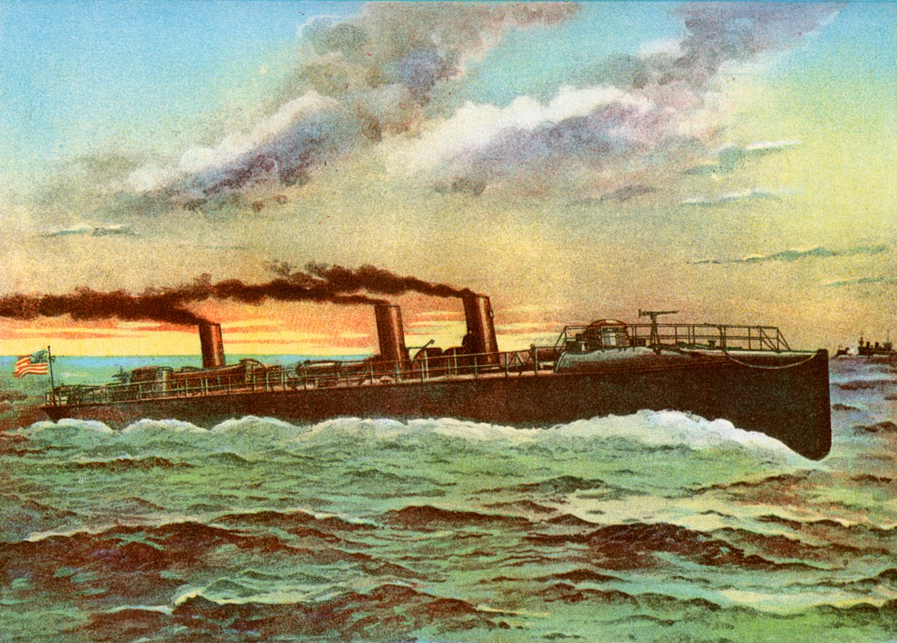 USS Porter , amerikansk torpedobåt, 1898 av Unbekannt