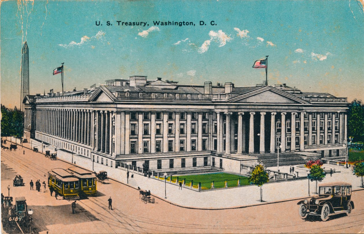 U.S. Treasury, Washington, DC, ca 1920-tallet av Unbekannt