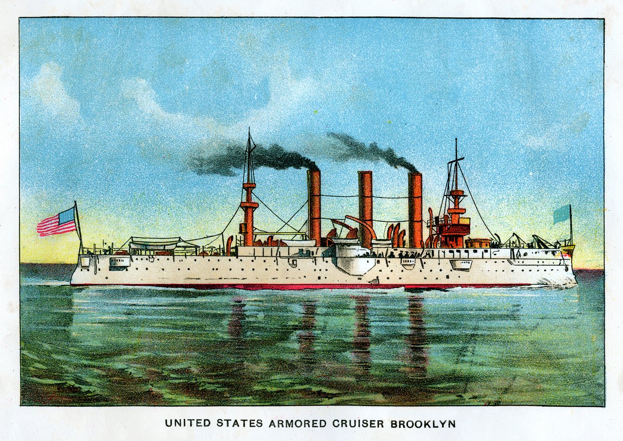 United States Armored Cruiser Brooklyn, c1890-tallet av Unbekannt