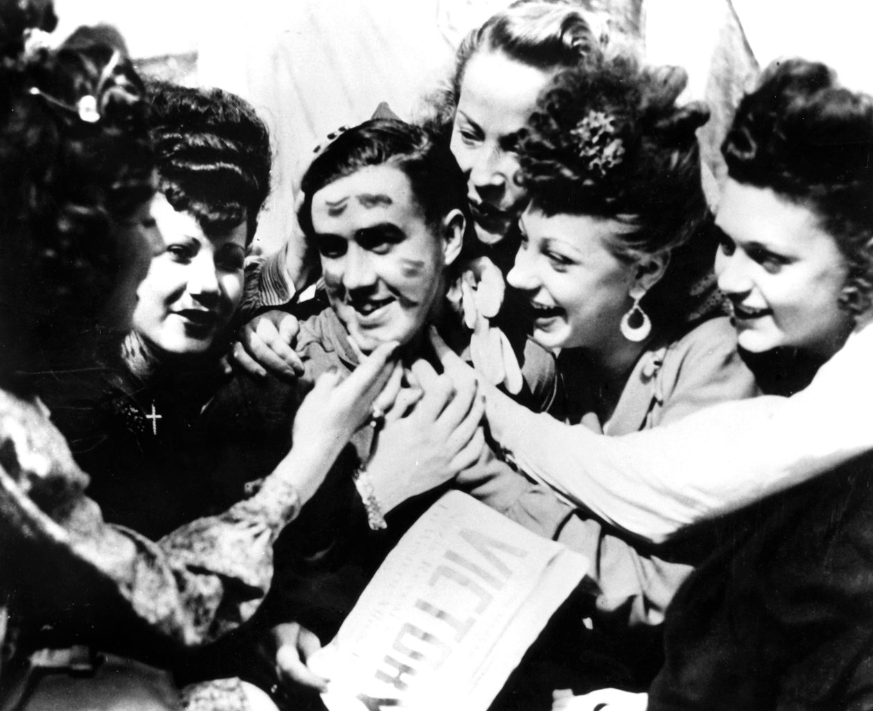 VE Day-feiringer, Paris, 8. mai 1945 av Unbekannt