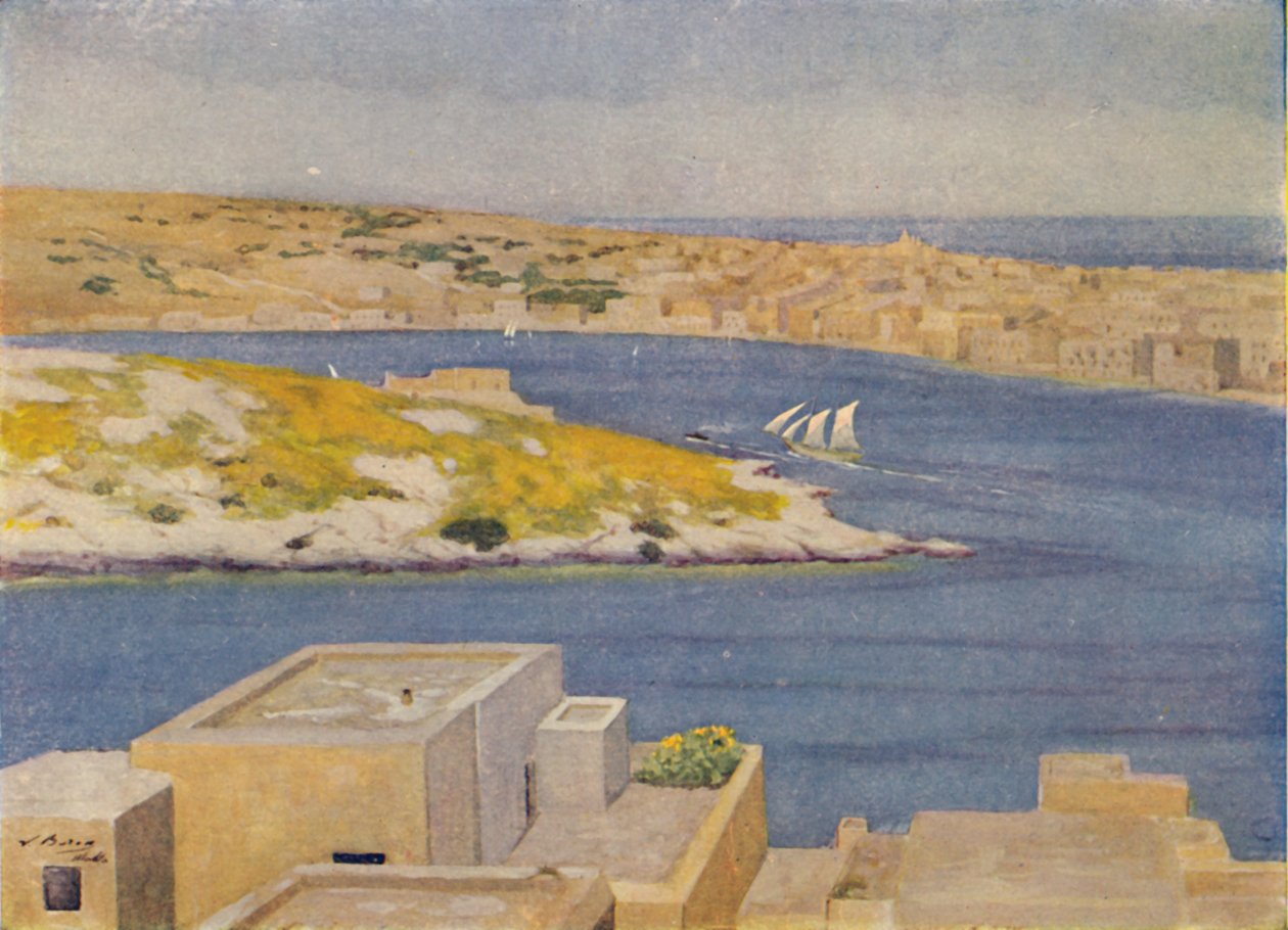 Valetta havn, 1924 av Unbekannt